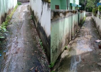 4 വർഷമായി കക്കൂസ് മാലിന്യം റോഡിലേക്ക്; മുറിഞ്ഞപാലം – ഇല്ലഞ്ഞിമൂട് ലൈൻ നിവാസികൾ ദുരിതത്തിൽ