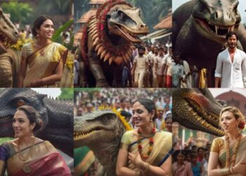 കാണാം ദിനോസർ തൃശൂർ പൂരം; ഒപ്പം ഹോളിവുഡ് താരങ്ങളും
