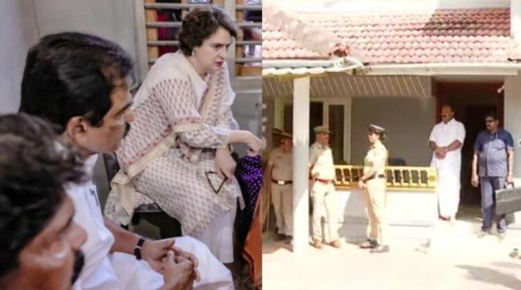 Priyanka gandhi visists NM vijayan family