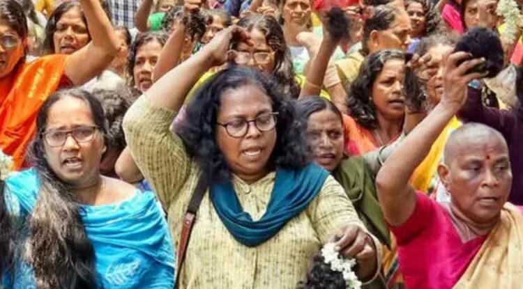 protest of asha workers updates